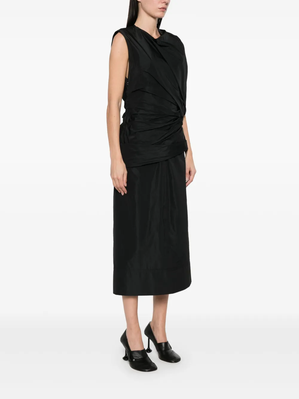 Jil Sander Midi-jurk Zwart
