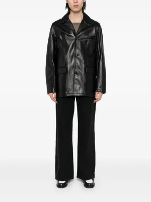 our legacy ブラックレザージャケット【最終値下げ】 Stussy x Our Legacy Work Shop Blouson Jacket Leather Black (STUSSY