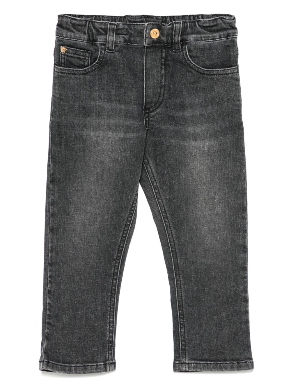 Versace Kids Jeans met Medusa Head-knopen Grijs