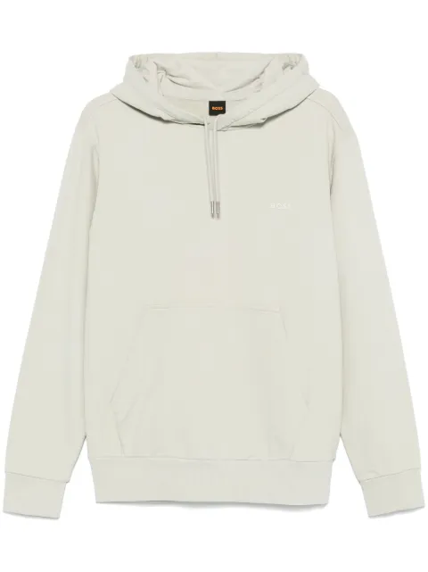 BOSS logo-embroidered hoodie 