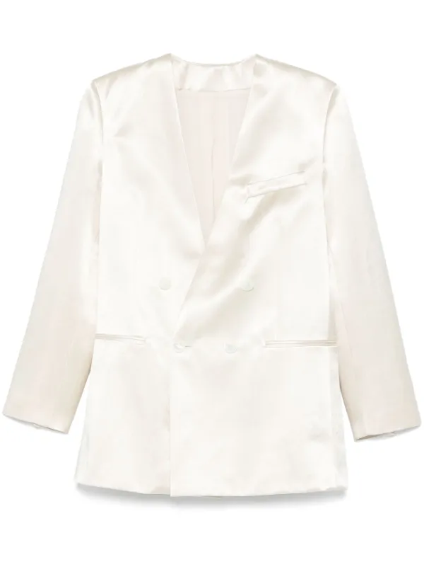 Philosophy Di Lorenzo Serafini Blazer In Raso | Bianco