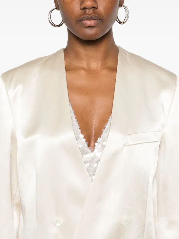 Philosophy Di Lorenzo Serafini Blazer In Raso | Bianco