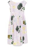 ERDEM boat neck dress - Purple