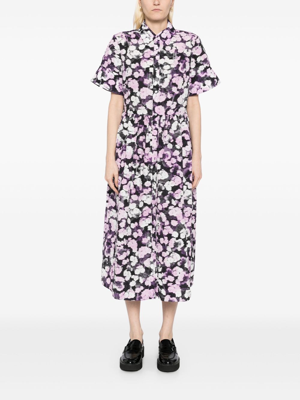 ERDEM all-over graphic print dress - Black