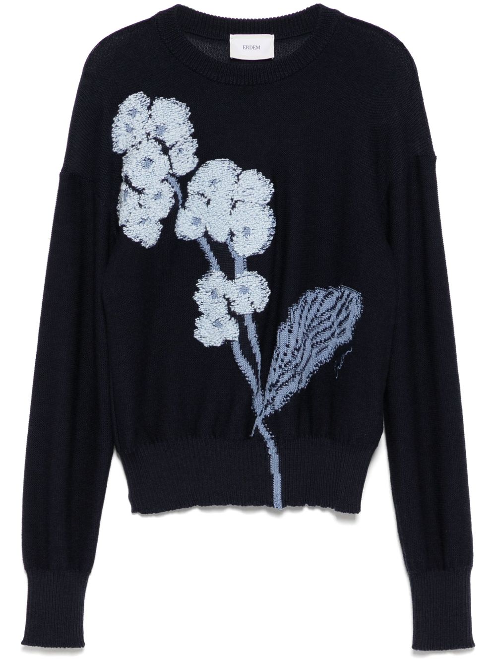 ERDEM jacquard jumper - Blue