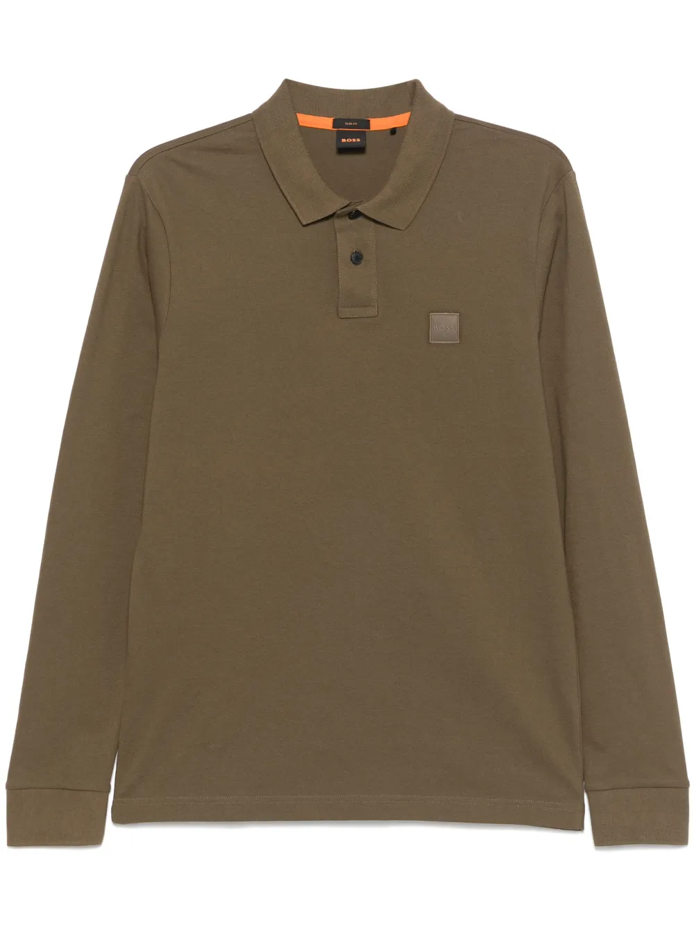 BOSS playera tipo polo con parche del logo | verde | Image 1