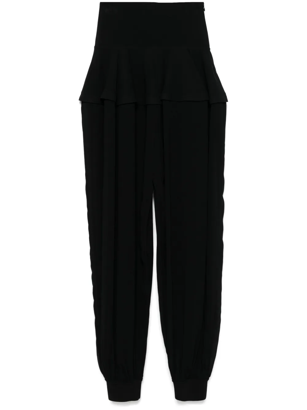 Alaïa pantalones de georgette con peplum | negro | Image 1
