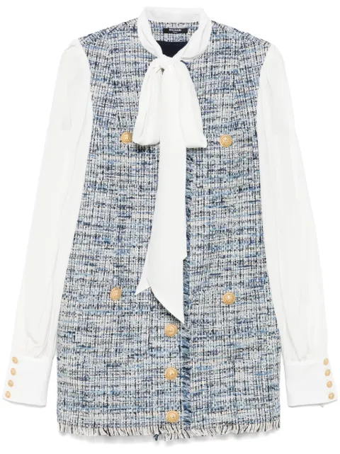 Balmain vestido corto de tweed