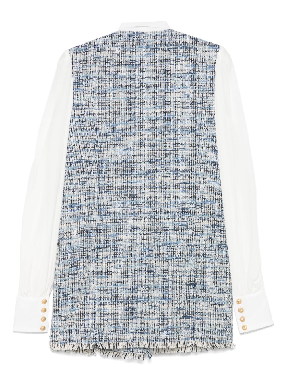 Balmain Tweed mini-jurk - Blauw