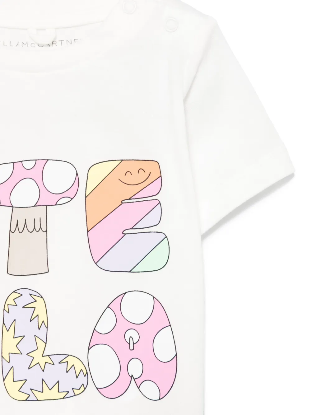 Stella McCartney Kids T-shirt met logoprint Wit