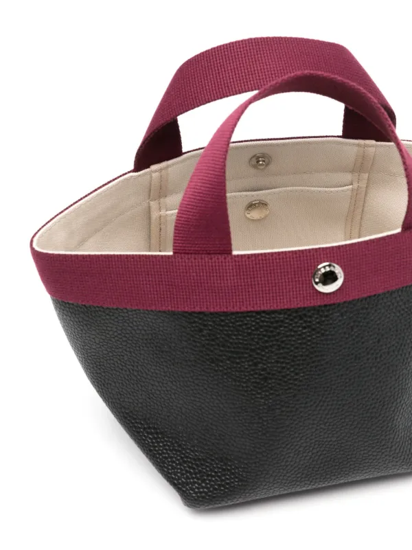 Hervé Chapelier Small Leather Tote Bag | Black | FARFETCH 