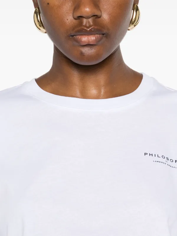Tシャツ・カットソー PHILOSOPHY DI LORENZO SERAFINI Woman T-Shirt White 07040744 Philosophy Di Lorenzo Serafini graphic-print T-shirt | White