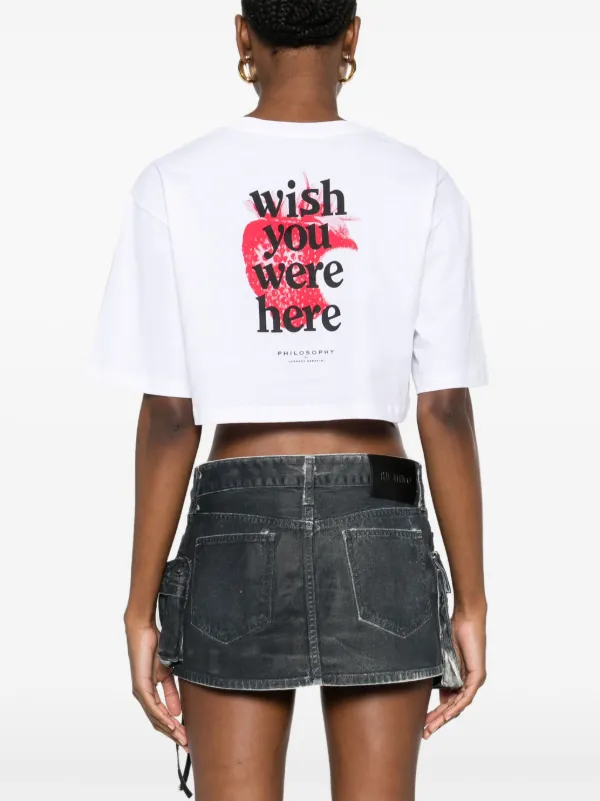 Tシャツ・カットソー PHILOSOPHY DI LORENZO SERAFINI Woman T-Shirt White 07040744 Philosophy Di Lorenzo Serafini graphic-print T-shirt | White