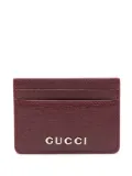 Gucci Gucci script-detail card holder - Red
