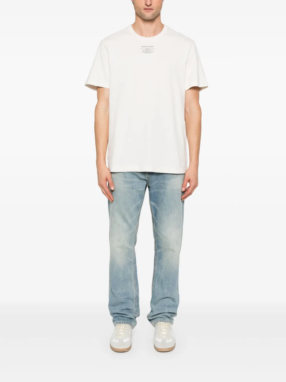 Golden Goose T-shirt met wassing - Wit