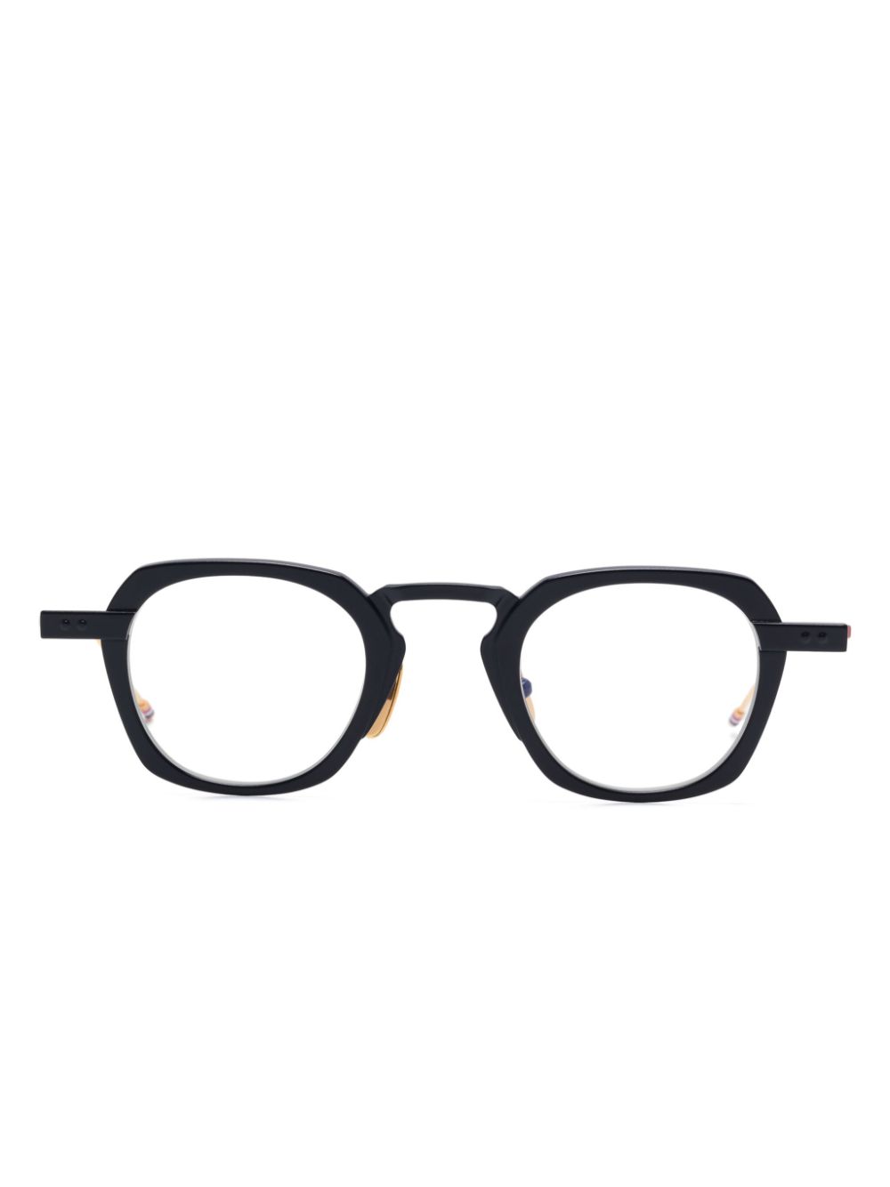 geometric-frame glasses