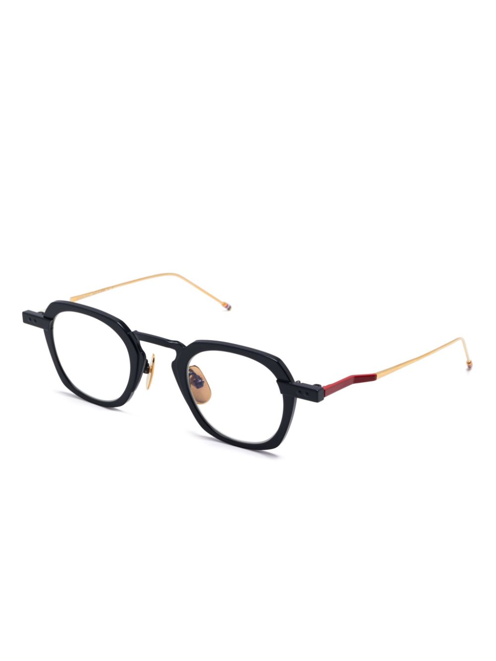 Thom Browne Eyewear geometric-frame glasses - Blauw