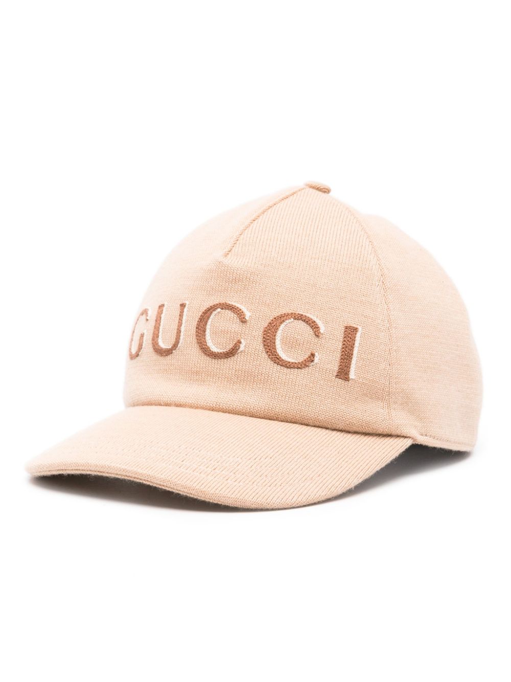 Gucci embroidered wool baseball cap - Neutrals