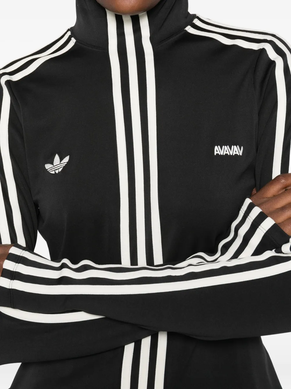 adidas x Avavav H 3-Stripes ondershirt met capuchon Zwart