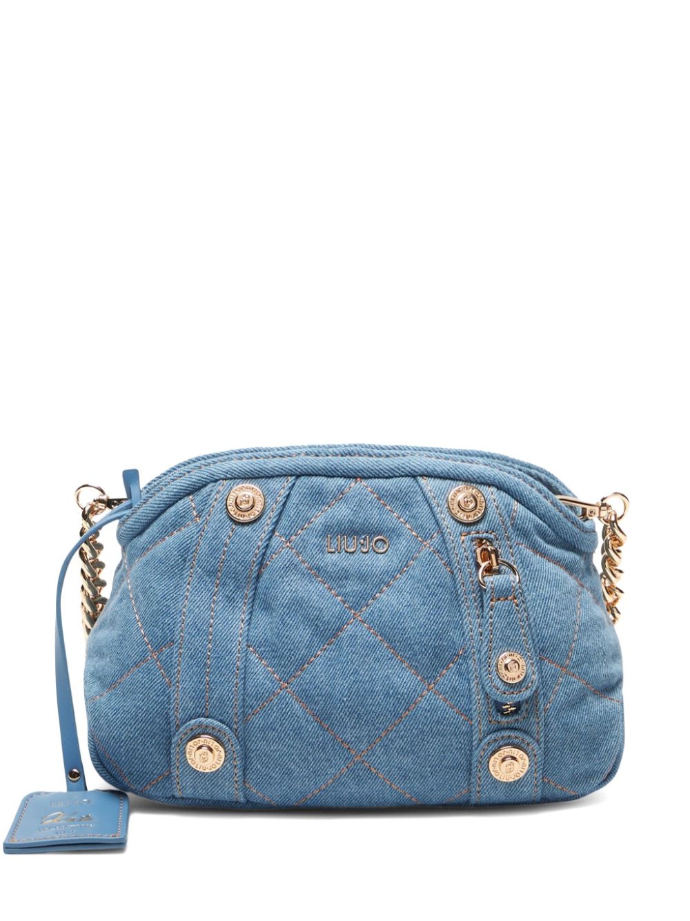 LIU JO Gewatteerde denim crossbodytas Blauw