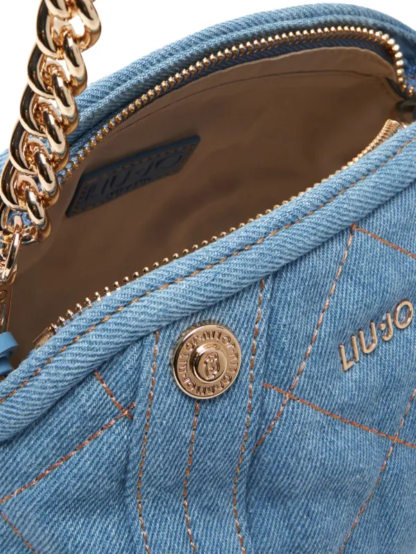 LIU JO Quilted Denim Crossbody Bag | Blue | FARFETCH JO
