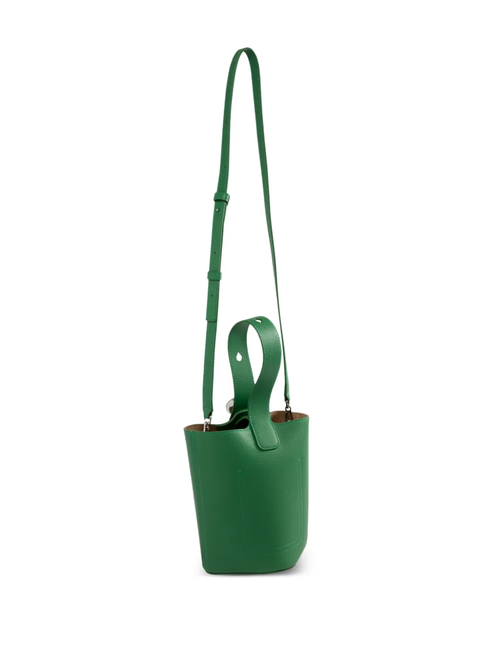 LOEWE Pebble mini bucket-tas - Groen