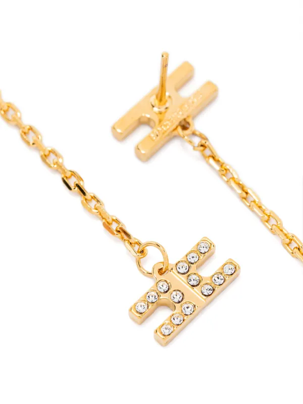 Elisabetta Franchi crystal-embellished Earrings | Gold