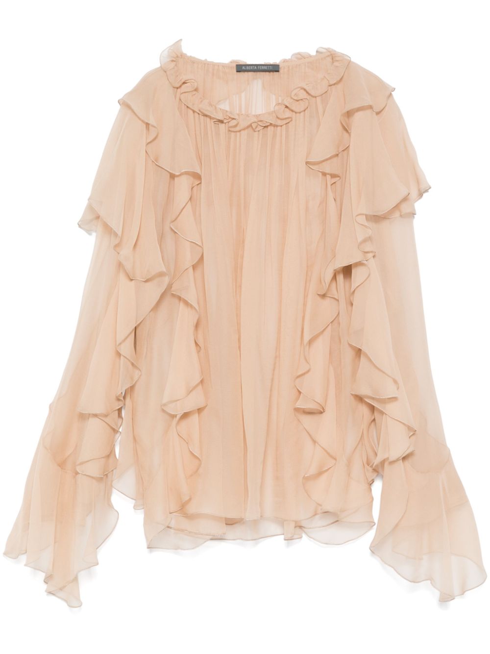 Alberta Ferretti Chiffon shirt Beige