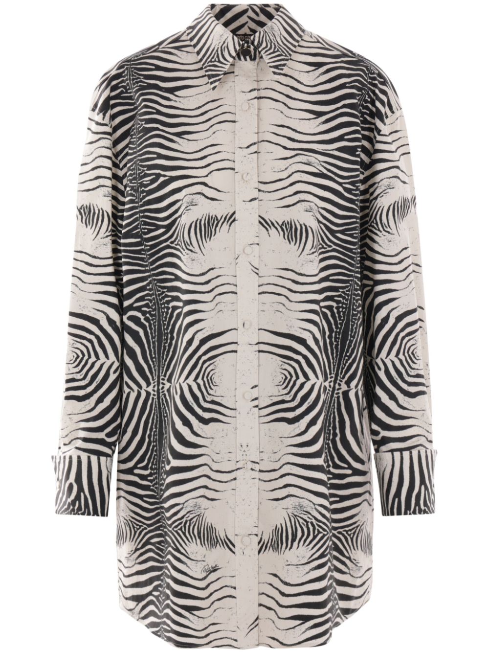 Roberto Cavalli Blousejurk met zebraprint Wit