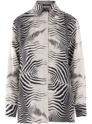 Roberto Cavalli シルク 総柄 ブラウス Roberto Cavalli シルクブラウス | ブラック | FARFETCH JP