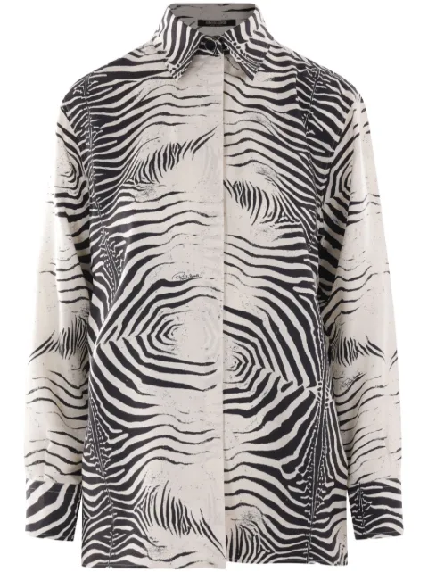Roberto Cavalli zebra-print shirt