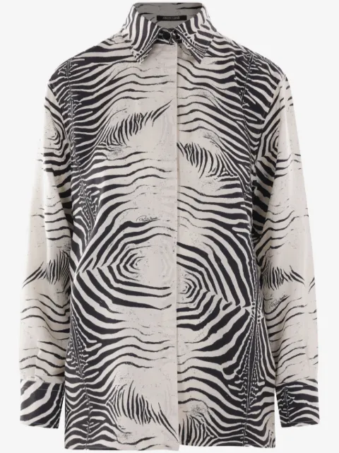 Roberto Cavalli zebra-print shirt