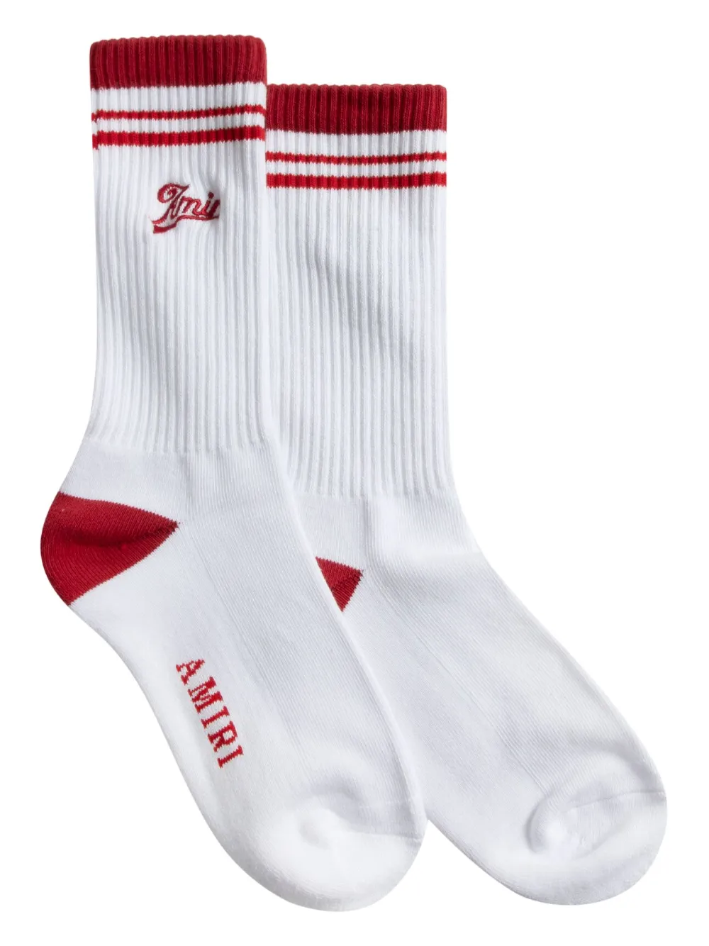 intarsia-knit logo socks