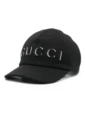 Gucci embroidered wool baseball cap - Black