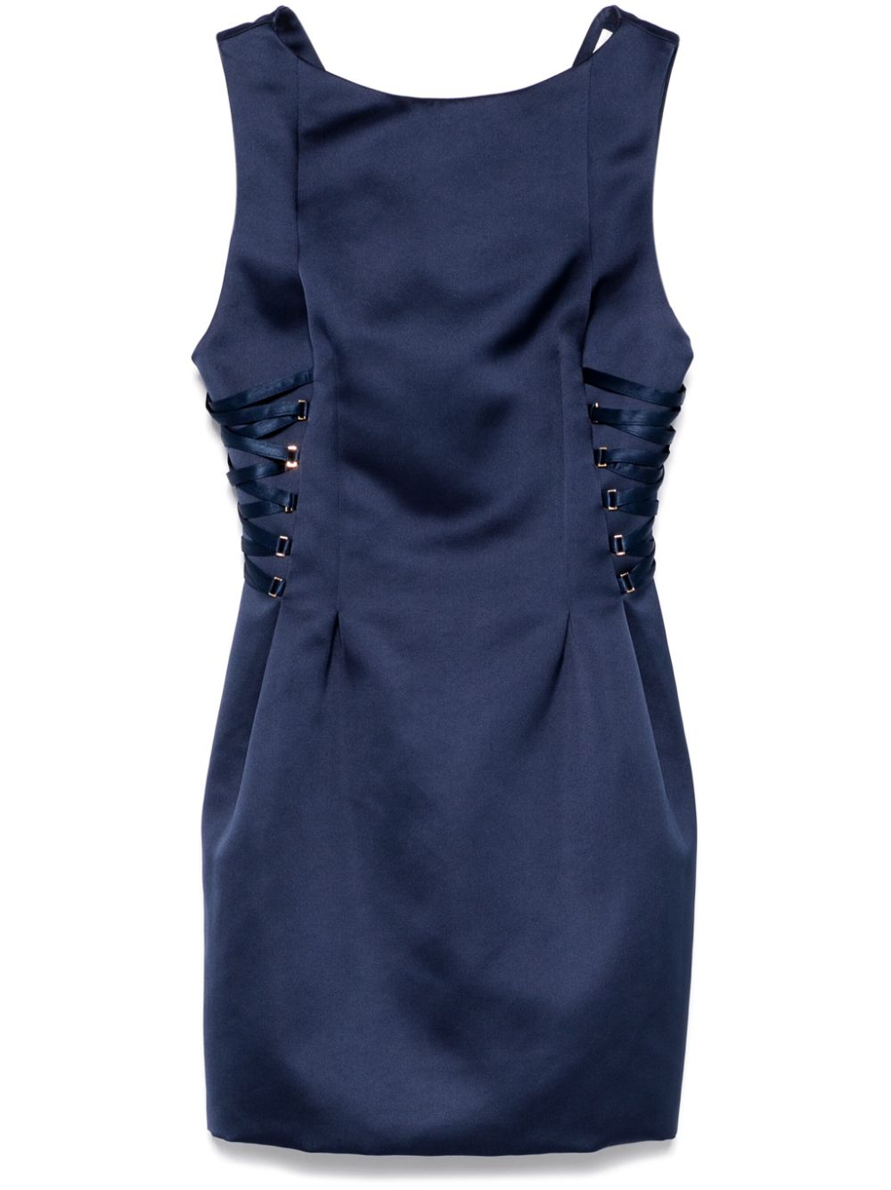 Elisabetta Franchi Satijnen mini-jurk Blauw