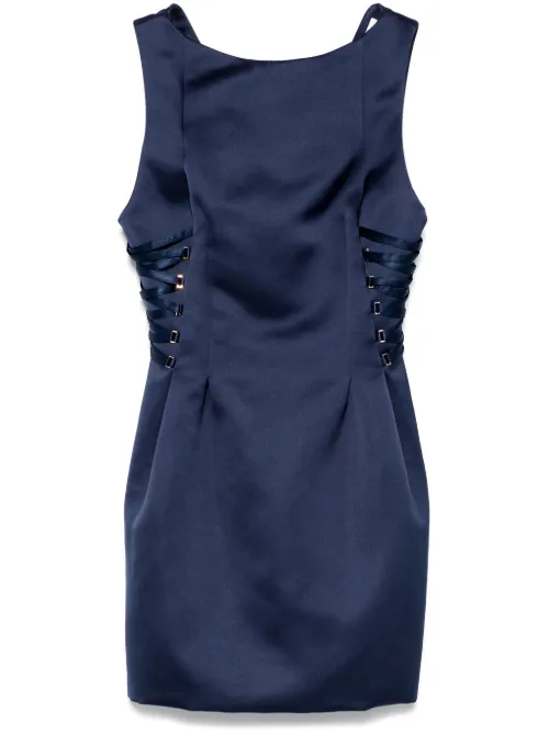 Robe courte à fini satiné - Elisabetta Franchi - Modalova