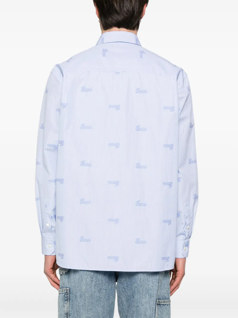Gucci Gestreept overhemd Blauw