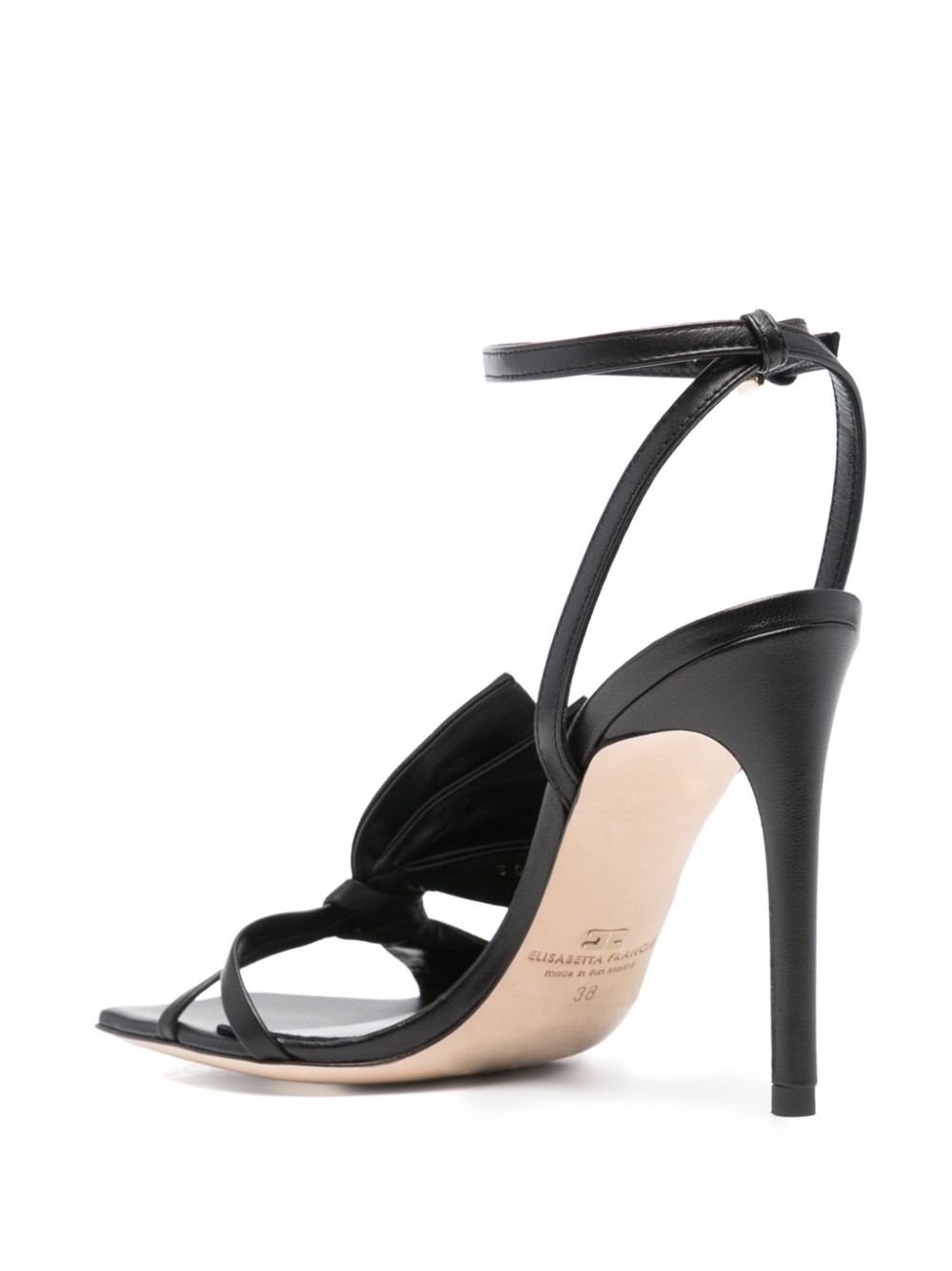 Elisabetta Franchi 100 mm sandalen verfraaid met strik Zwart