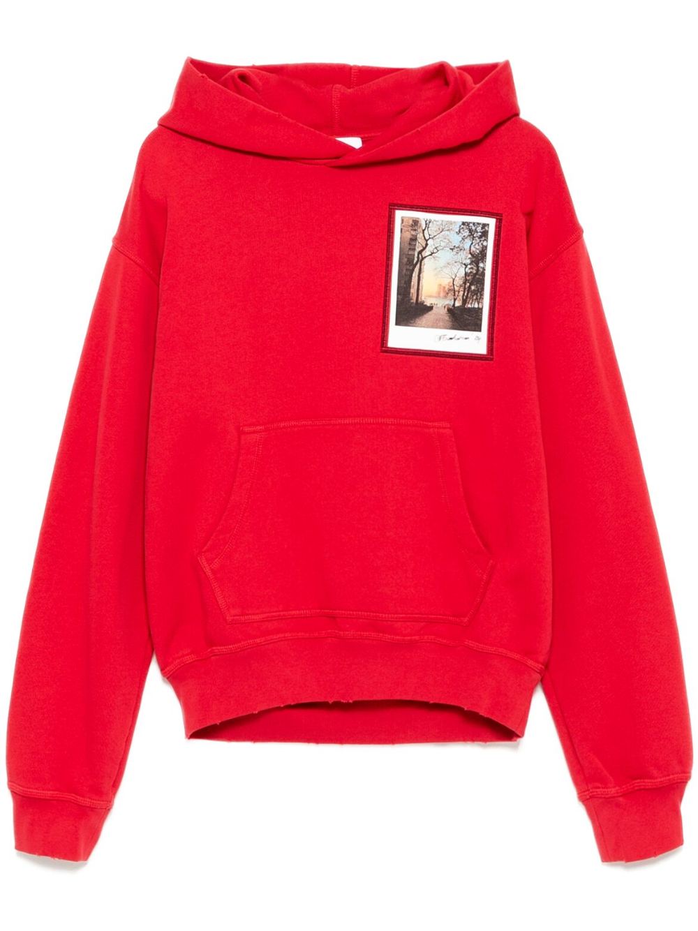 Helmut Lang Hoodie met zak Rood