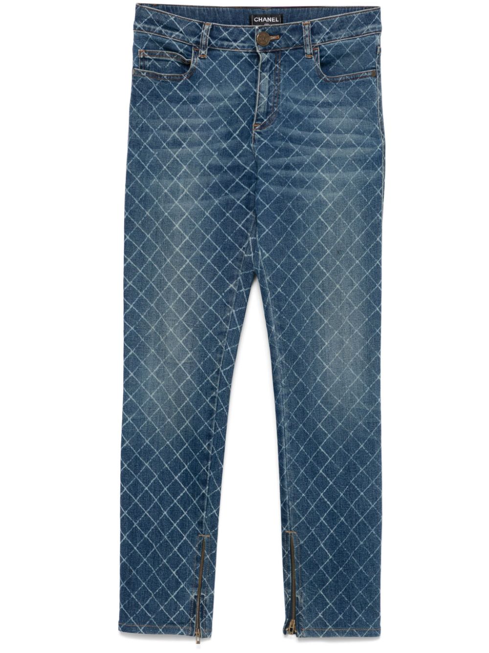 2010s geometric-pattern jeans