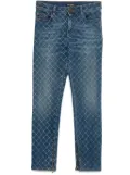 CHANEL Pre-Owned 2010s geometric-pattern jeans - Blue