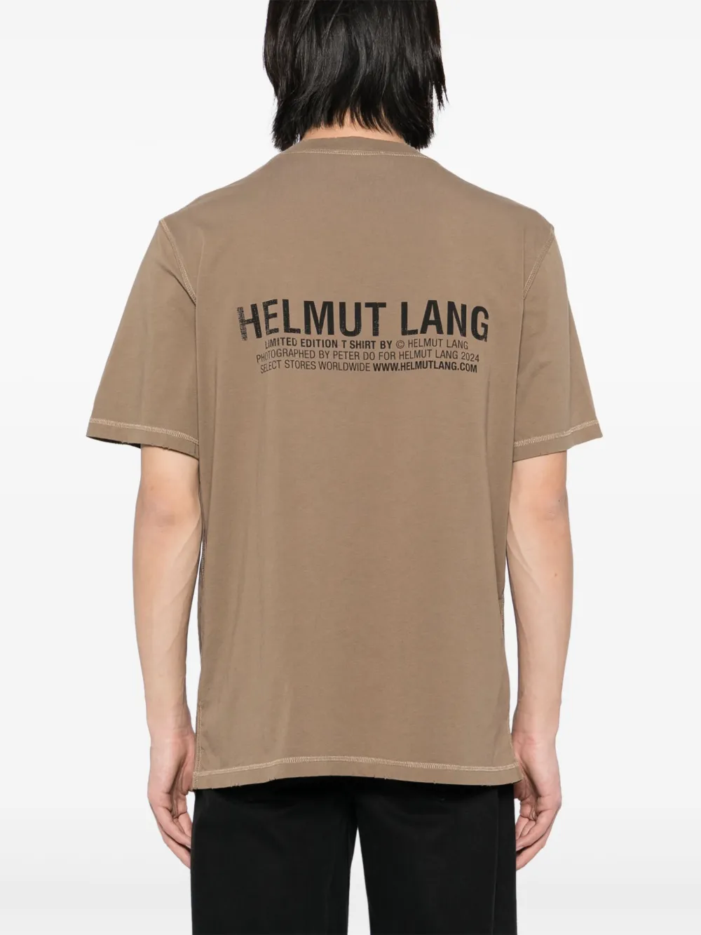 Helmut Lang Ansichtkaart T-shirt Bruin