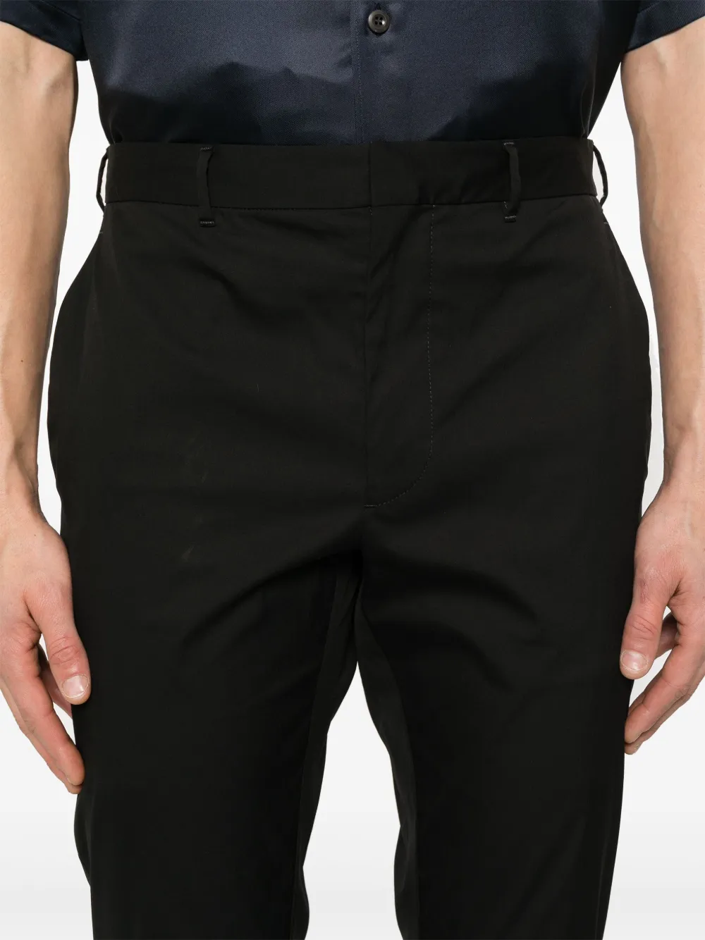 Prada Pantalon met toelopende pijpen Zwart