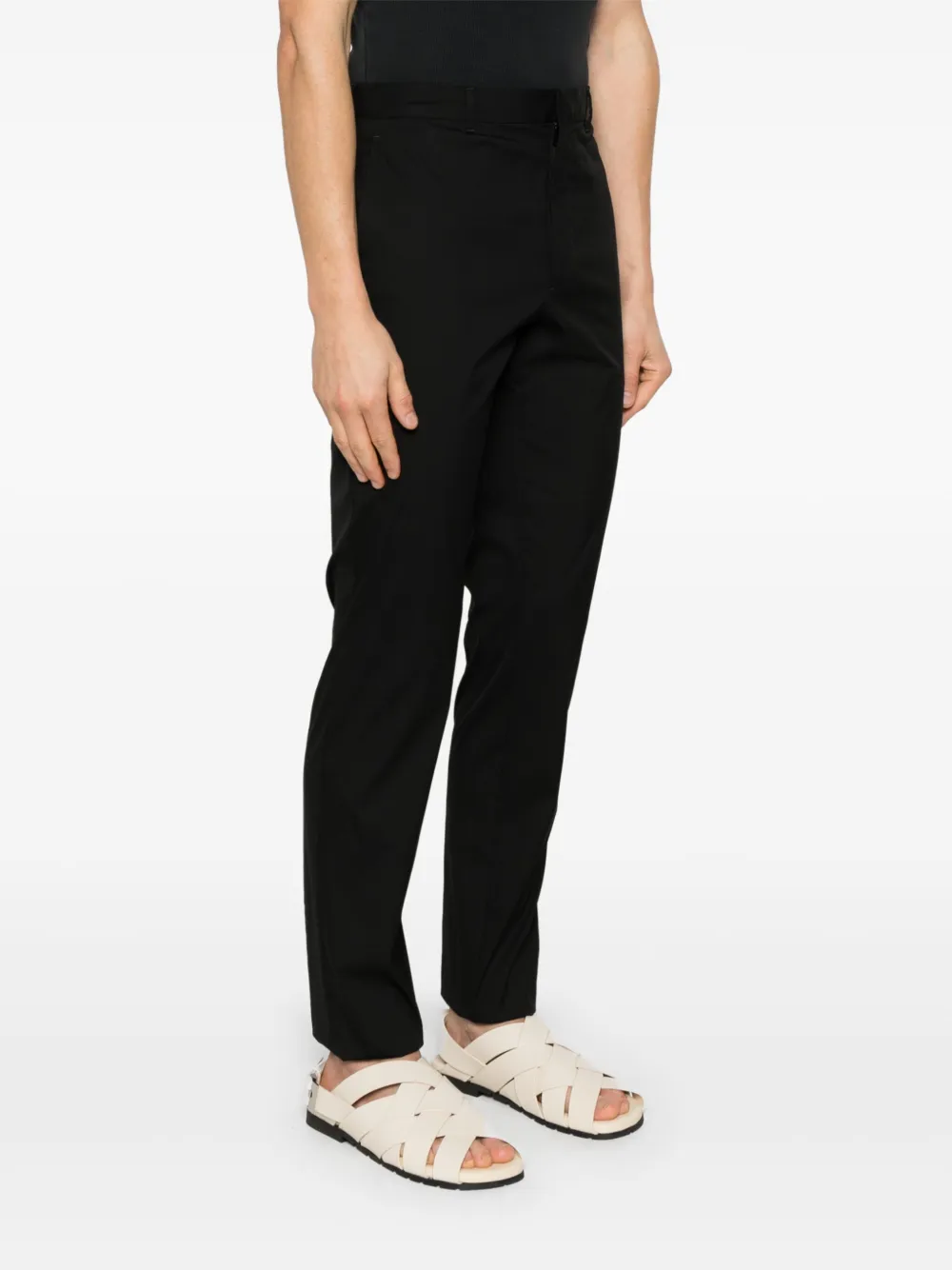 Prada Pantalon met toelopende pijpen Zwart