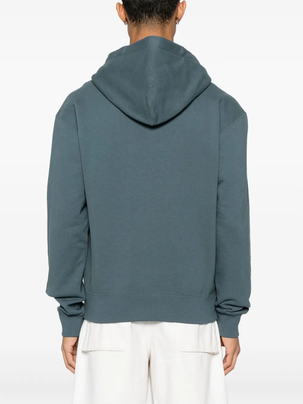 Jil Sander Hoodie met logopatch Blauw