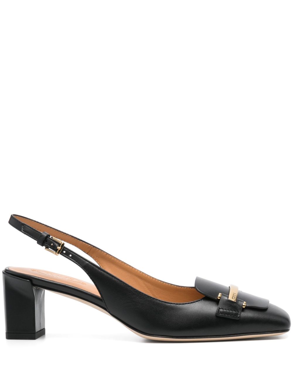 50mm leather slingback pumps