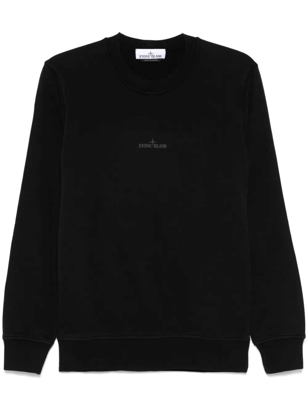 Stone Island Sweater met logoprint Zwart