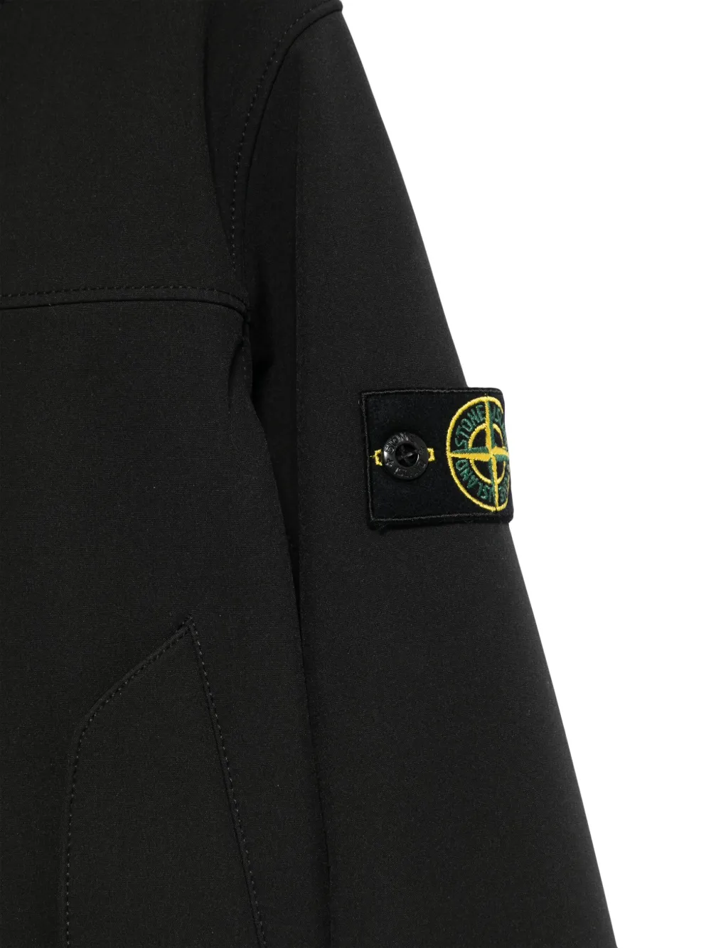 Stone Island Junior Jack met capuchon Zwart