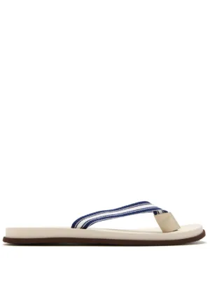 Brunello Cucinelli Leather Pool Slides | Brown | FARFETCH display picture 3