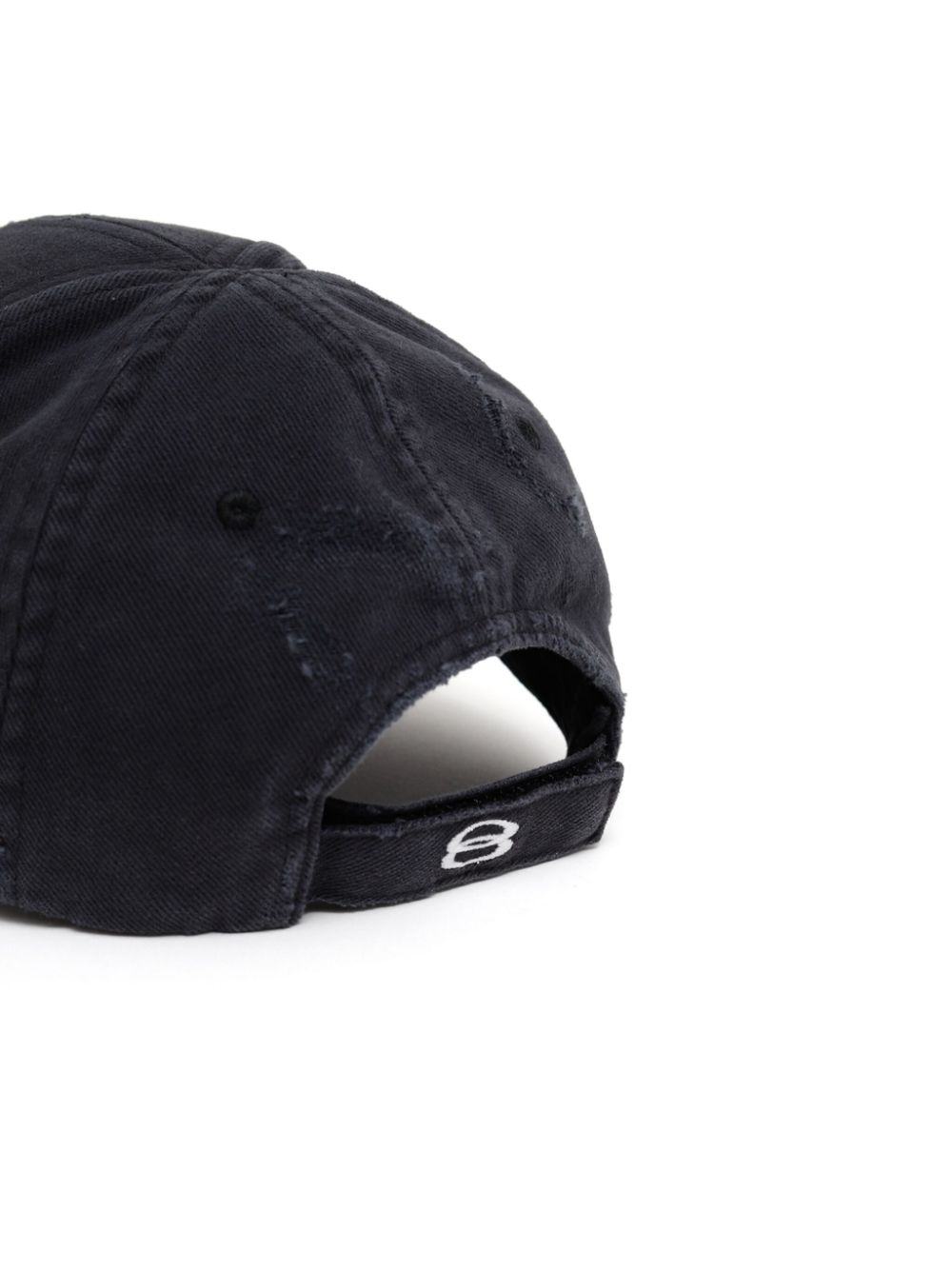 Balenciaga embroidered-logo cotton cap - Zwart